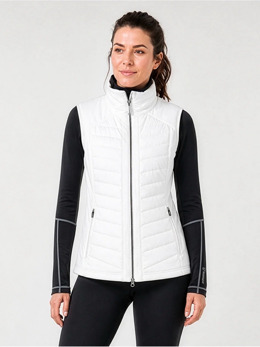 Women's Sunice White Quilted Puffer Vest